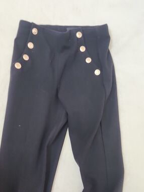 Express Black Sailor-Button Pull-On Pants